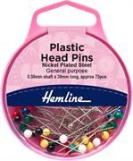 Plastic Heads Long Pins, Nickel